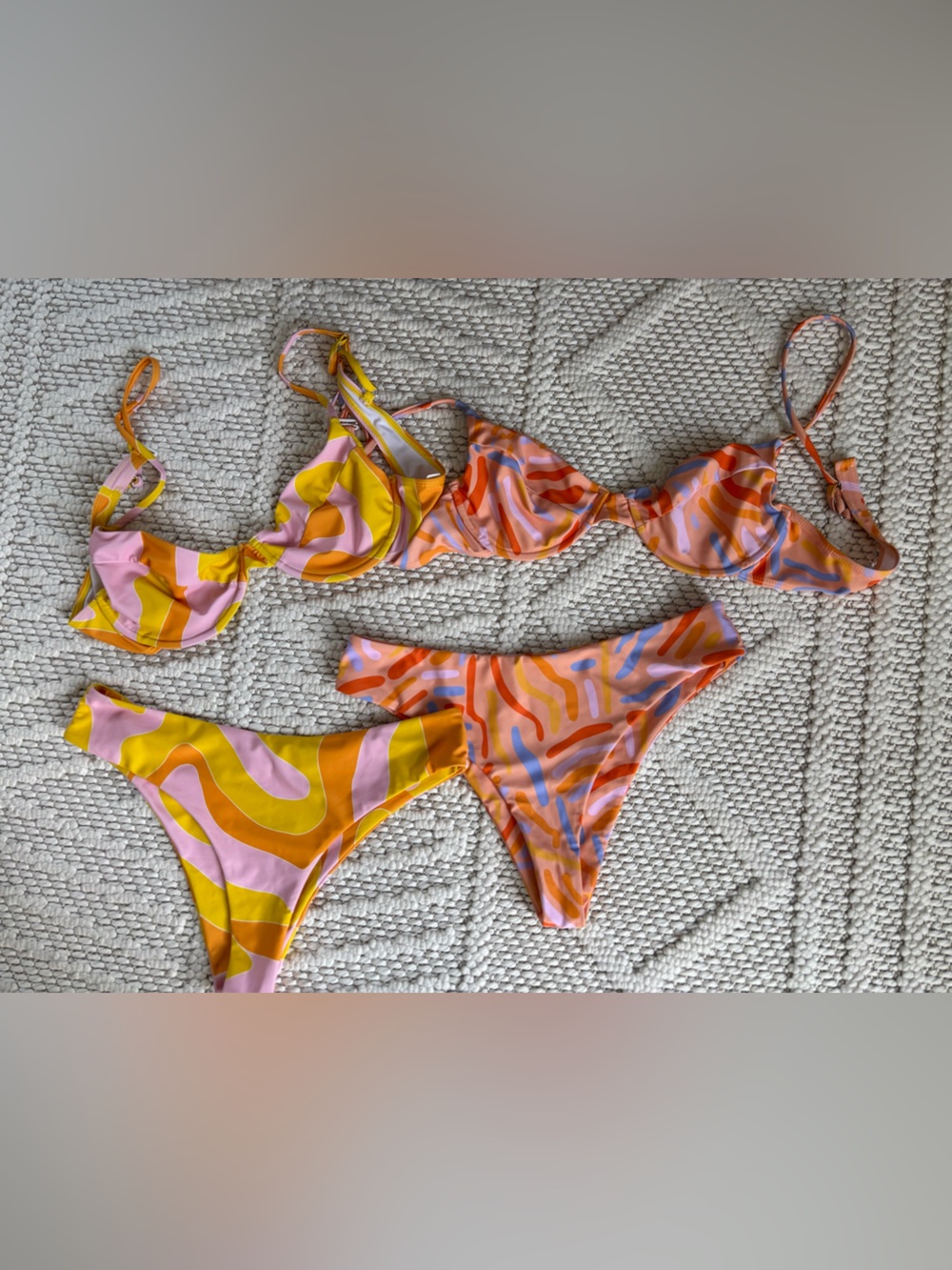 Two Colorful Bikinis Size L